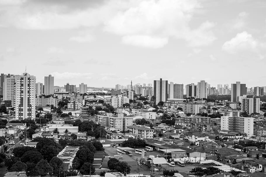 landscape, city, gray, architecture, buildings, building exterior HD wallpaper