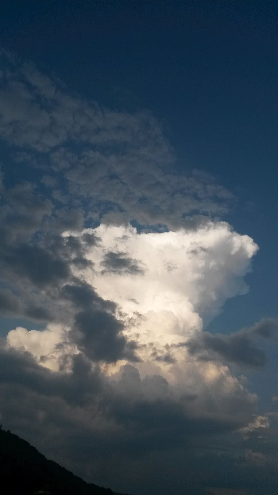 clouds, grey, sky, blue, white, hidden, clouds form, evening sky HD wallpaper