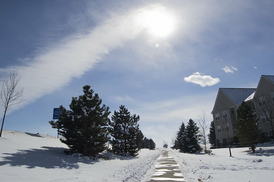snow, winter, sun, sky, colorado, cold, picturesque, weather HD wallpaper