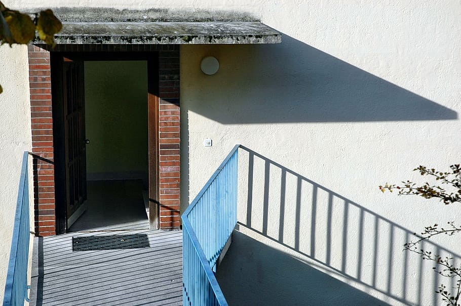 light and shadow, input, door, architecture, built structure HD wallpaper