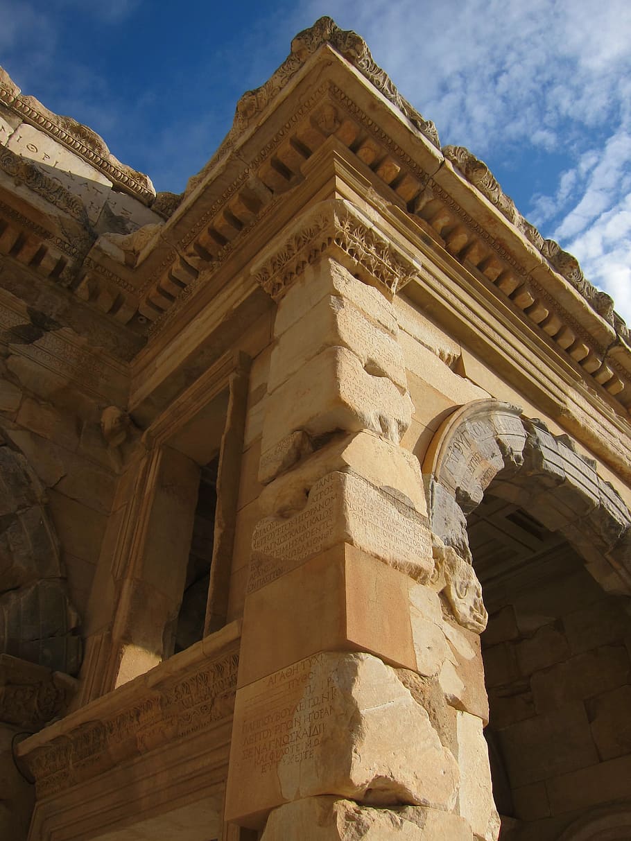 Ephesus, Turkey, Building, Library, ancient, old, landmark