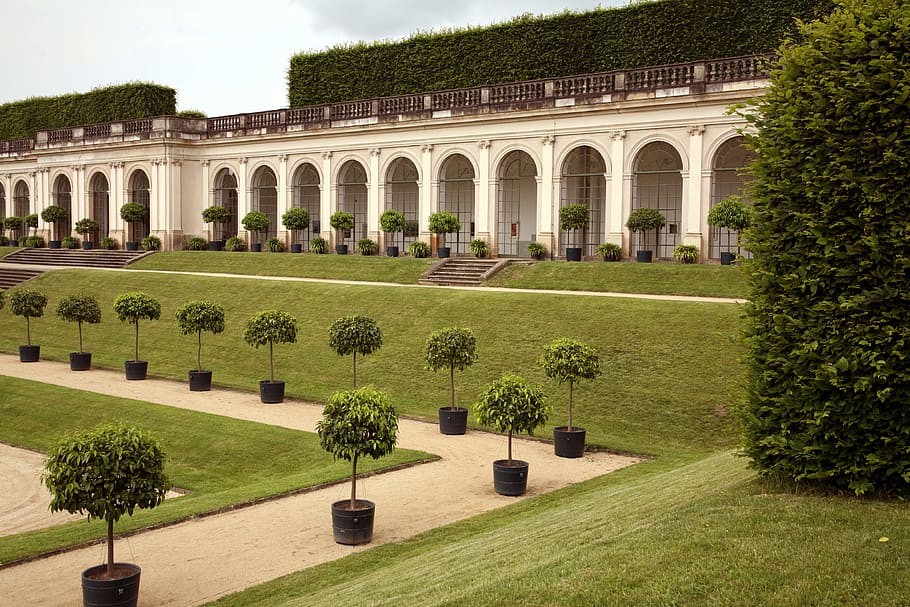 Germany, Castle, Park, Sculpture, green, architecture, architecture And Buildings HD wallpaper