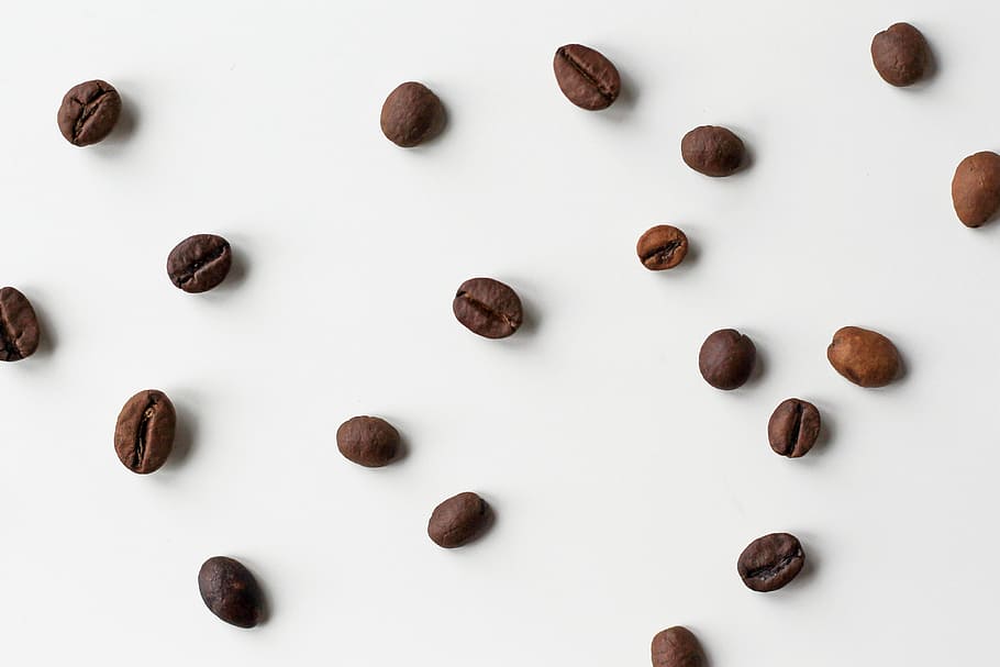 brown coffee bean lot, macro-shot of brown nuts, roast, food HD wallpaper