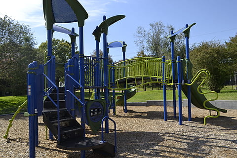 HD wallpaper: children playing near slide, playground, climbing tower ...