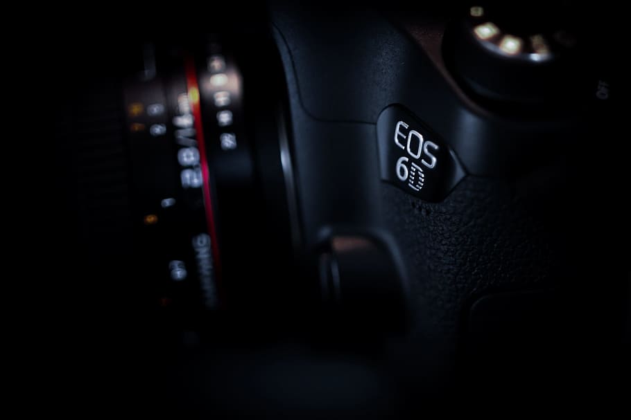 camera, the background, black, dark, canon, 6d, photographer HD wallpaper