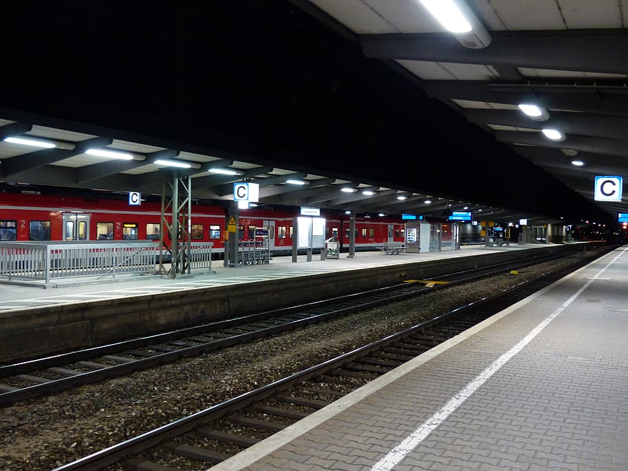 railway station, platform, train, breakpoint, old, traffic HD wallpaper