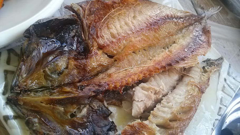 grilled fish, yeosu, food and drink, freshness, ready-to-eat HD wallpaper