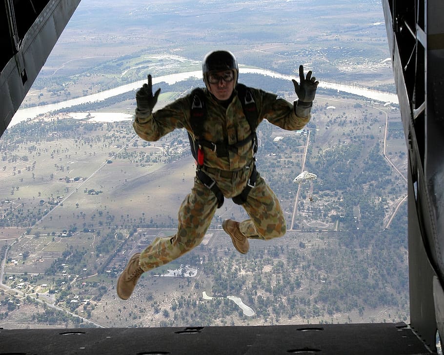 Skydiver, Parachuting, Free Fall, parachute, jumping, parachutist HD wallpaper