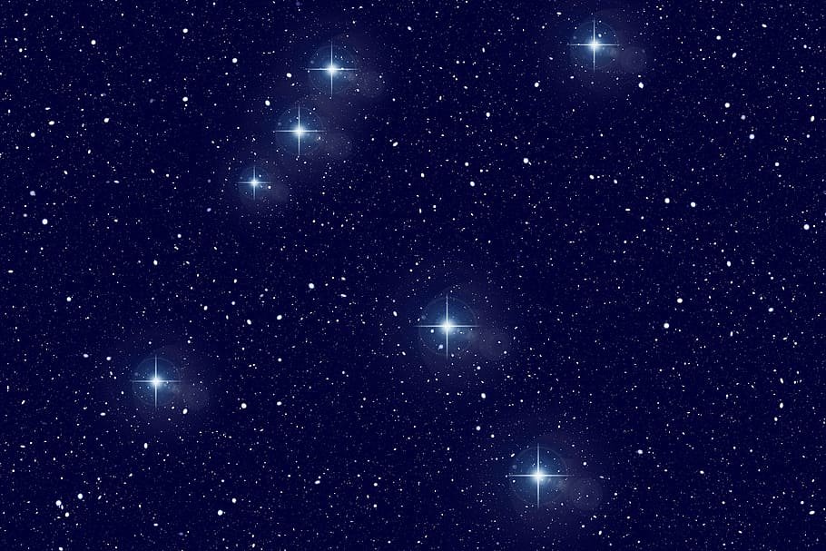 stars on the sky, constellation, universe, adler, sun, space HD wallpaper