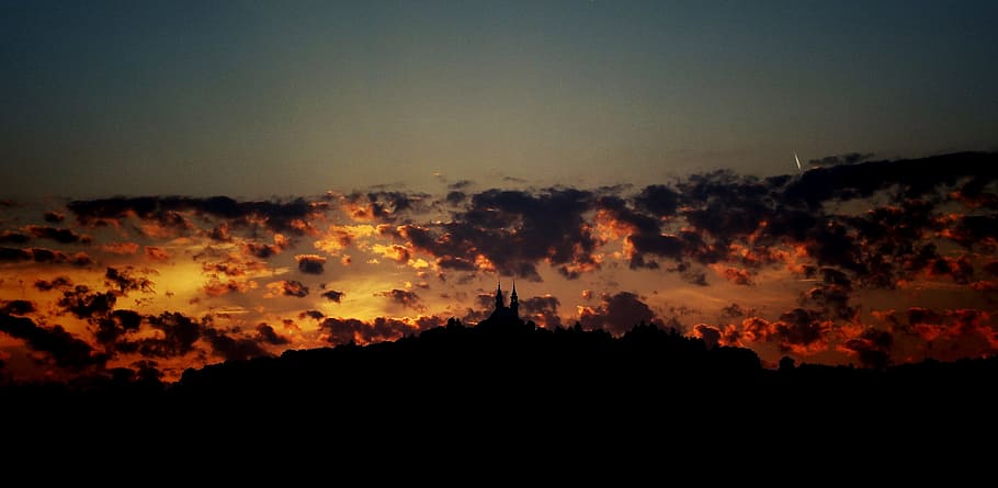 sunset scenery, photography, lights, pierce, clouds, nature HD wallpaper