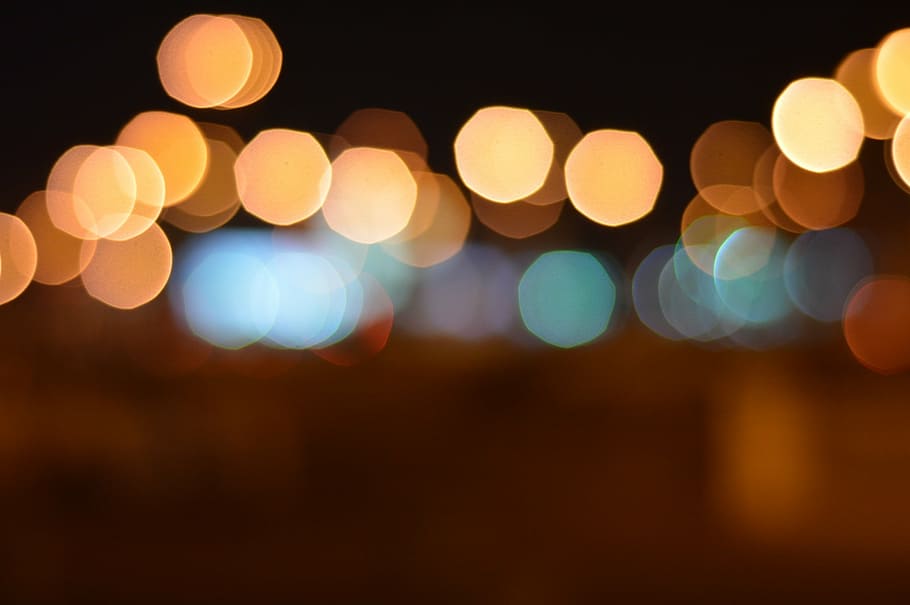 untitled, light, night, abstract, blur, blurred, illuminated HD wallpaper