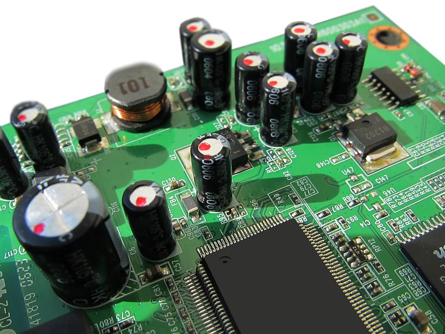 green and black circuit board, circuits, control center, technology HD wallpaper