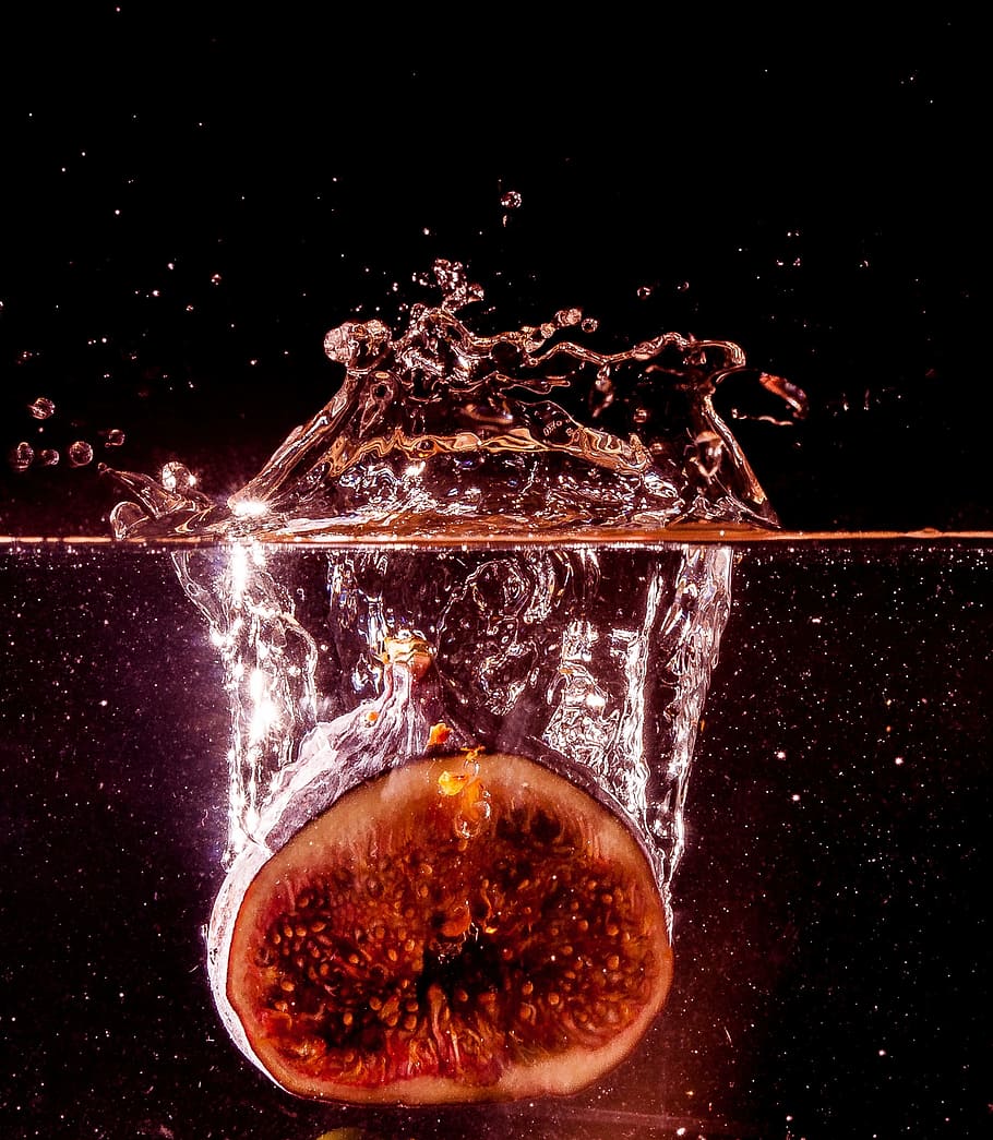 Water, Splash, Drip, Fruits, Wet, red, spray, splashing, drop HD wallpaper