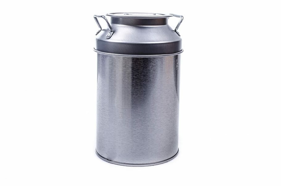 stainless steel container, Milk, Churn, Cans, Cow, Isolated, historical, HD wallpaper