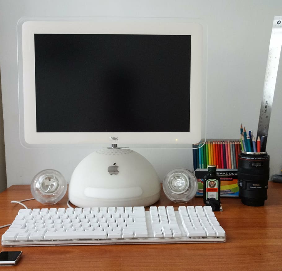 computer, imac, graphic design, pismacolor, g4, monitor, equipment HD wallpaper