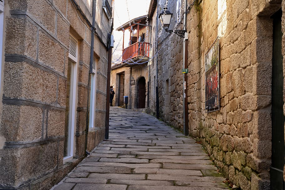 street, stone, allariz, architecture, building exterior, built structure HD wallpaper