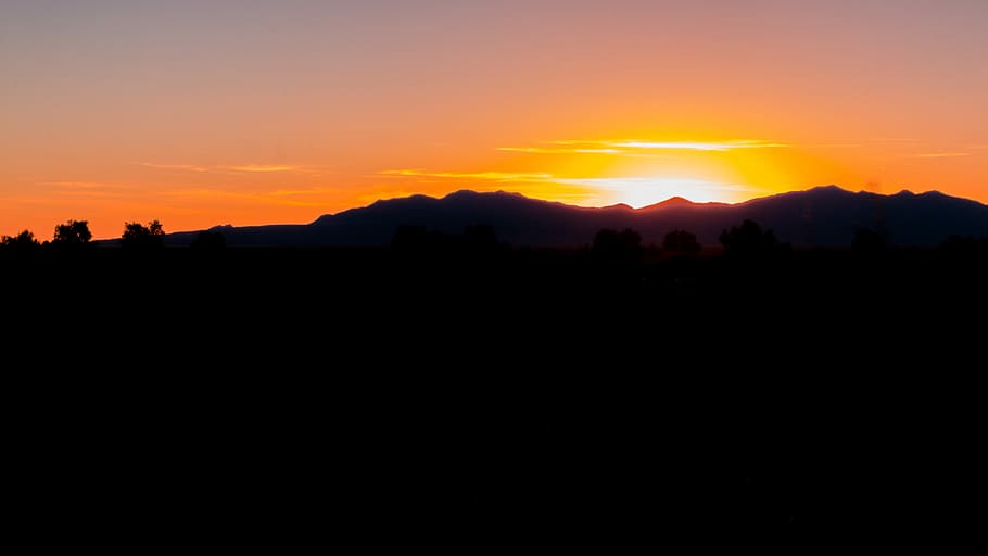 Landscape, Sunset, Orange, Utah, Summer, outdoor, field, countryside HD wallpaper
