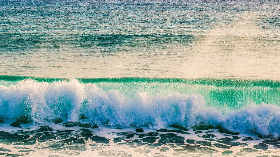 Wave, Spray, Foam, Splash, Sea, Motion, splashing, water, beauty in nature HD wallpaper
