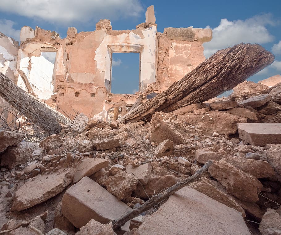 demolished building, war, syria, civil war, devastation, devastated HD wallpaper