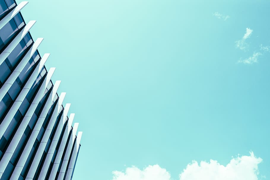 architecture, building, high-rise, perspective, sky, copy space HD wallpaper