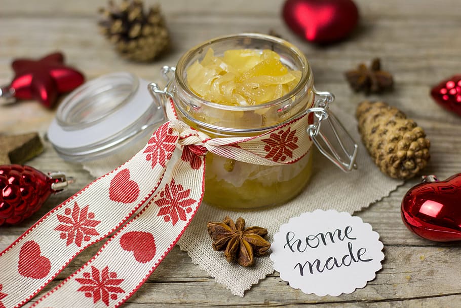 photo of scented jelly, apple, onion, chutney, sauce, dip, piquant HD wallpaper
