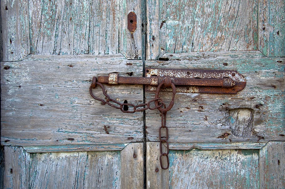 deadbolt, wood, old, rustico, door, wood - material, metal HD wallpaper