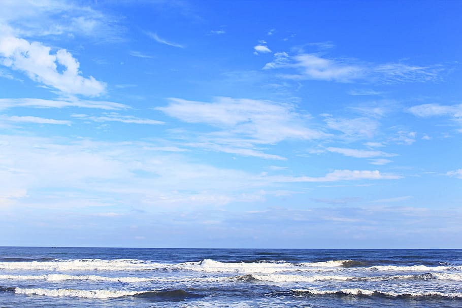 summer, sky, mar, sea, water, horizon over water, scenics - nature HD wallpaper