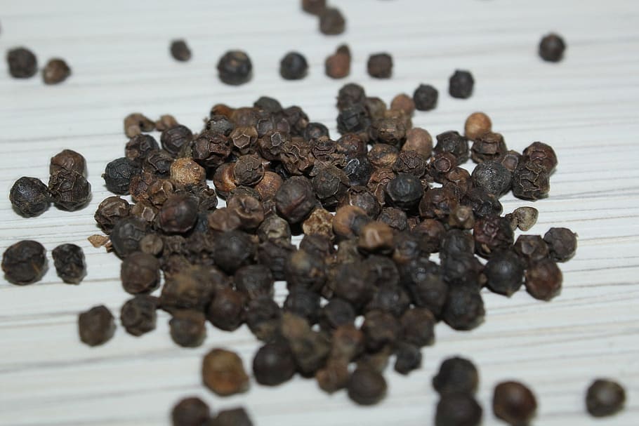 Hd Wallpaper Black Peppers On Gray Surface Spice Seeds Images, Photos, Reviews