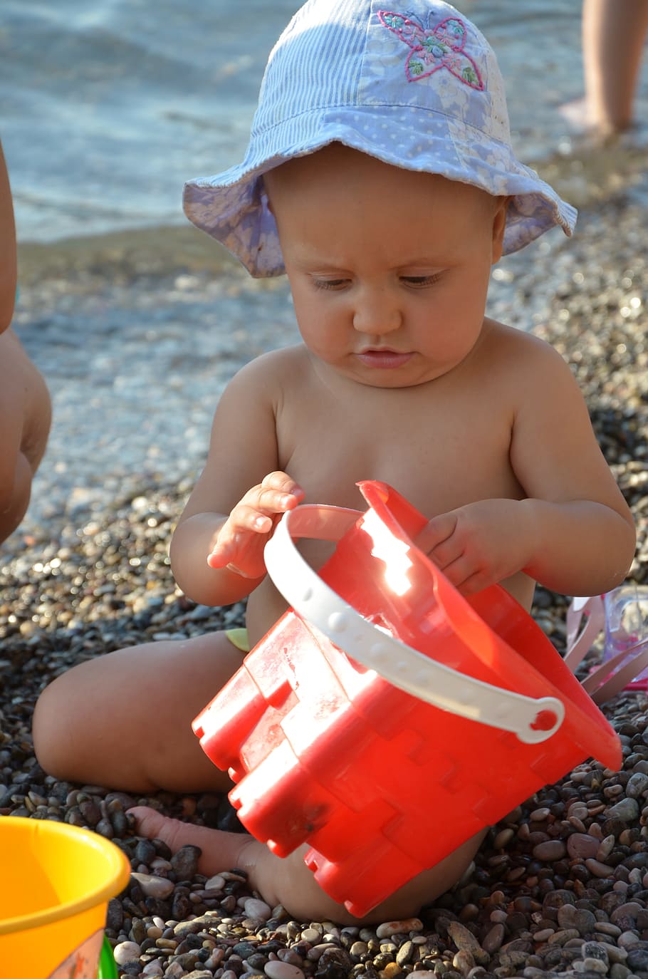 people, feeling, children, beach, portraits, childhood, real people HD wallpaper