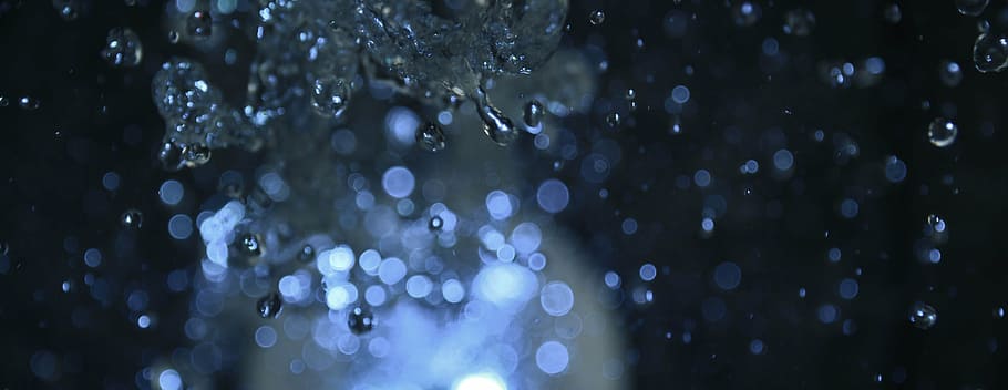 shallow focus photography of waters, light, blue, backgrounds HD wallpaper