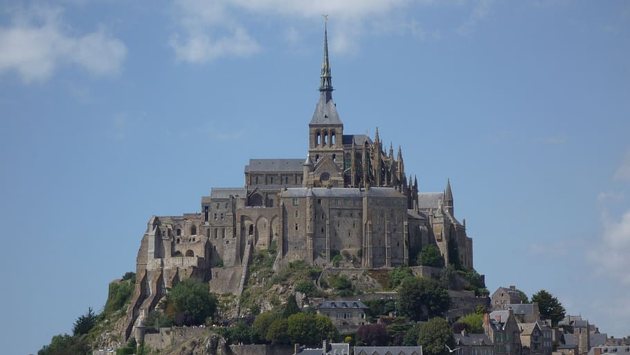 france, le mont saint michel, normandy, architecture, built structure, HD wallpaper