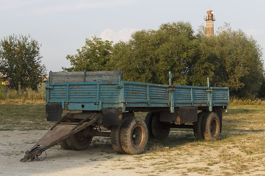 trailer, old, load, haul, carry, shipping, transportation, mode of transportation HD wallpaper