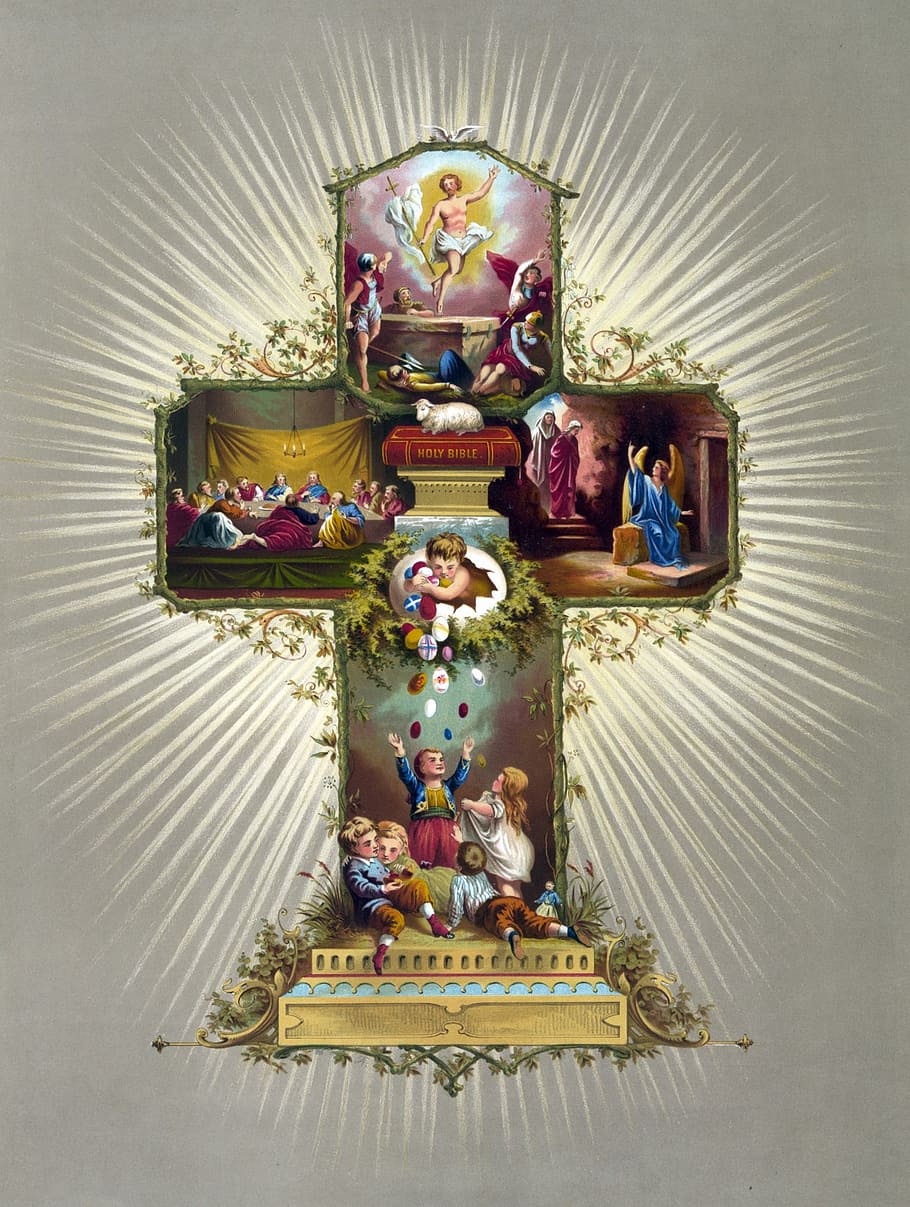 HD wallpaper: religious illustration, easter, card, vintage, cross,  beautiful | Wallpaper Flare