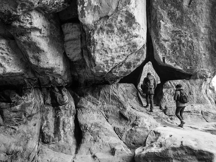 rock, nature, art, human, panorama, mountain, saxon switzerland HD wallpaper