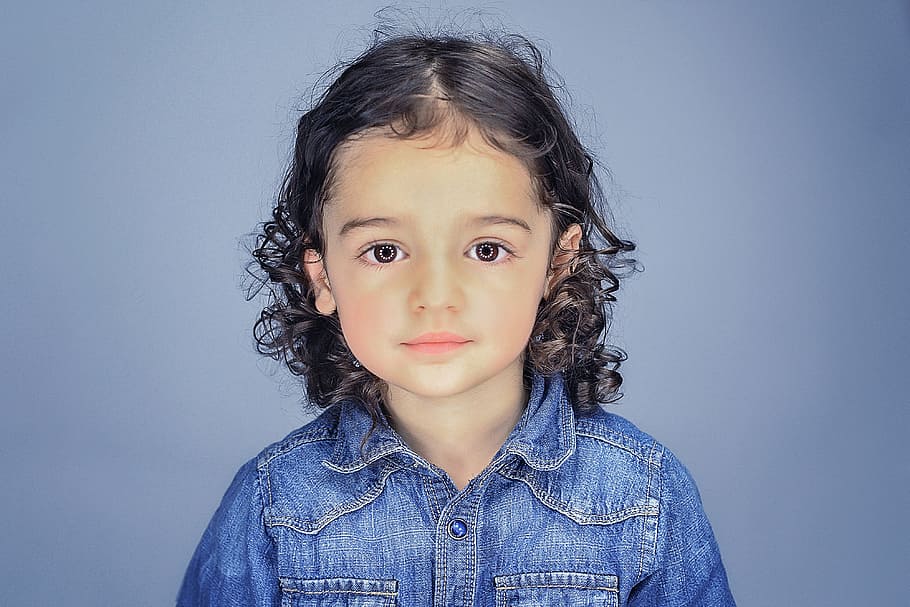 Portrait of young girl, people, child, children, kid, kids, cute, HD wallpaper