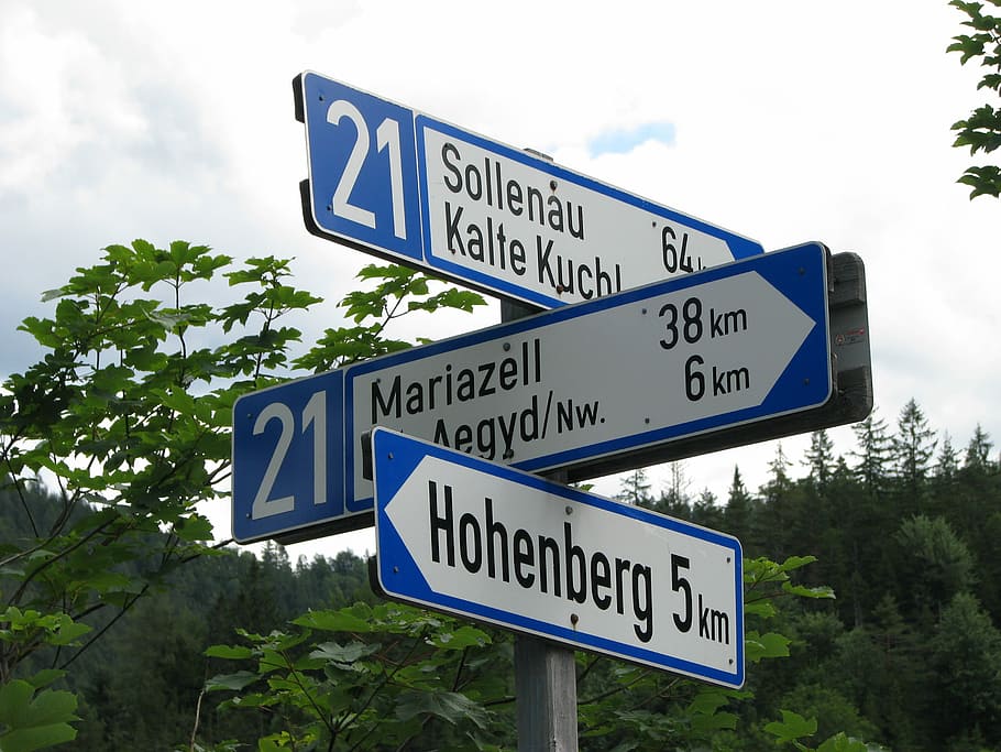 Road Sign, Mountain, Direction, street name sign, no people HD wallpaper