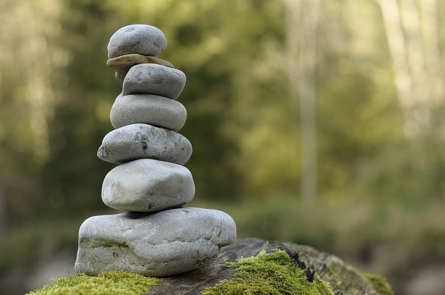stones, stone tower, cairn, balance, stacked, layered, rest, HD wallpaper