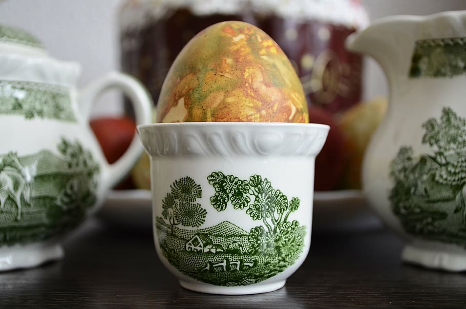 egg, english, tableware, green, traditional, porcelain, food HD wallpaper