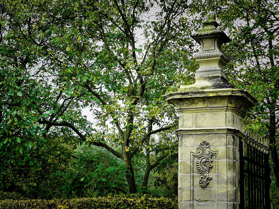 Old, Architecture, Column, Classic, park, autumn, ancient, landmark HD wallpaper