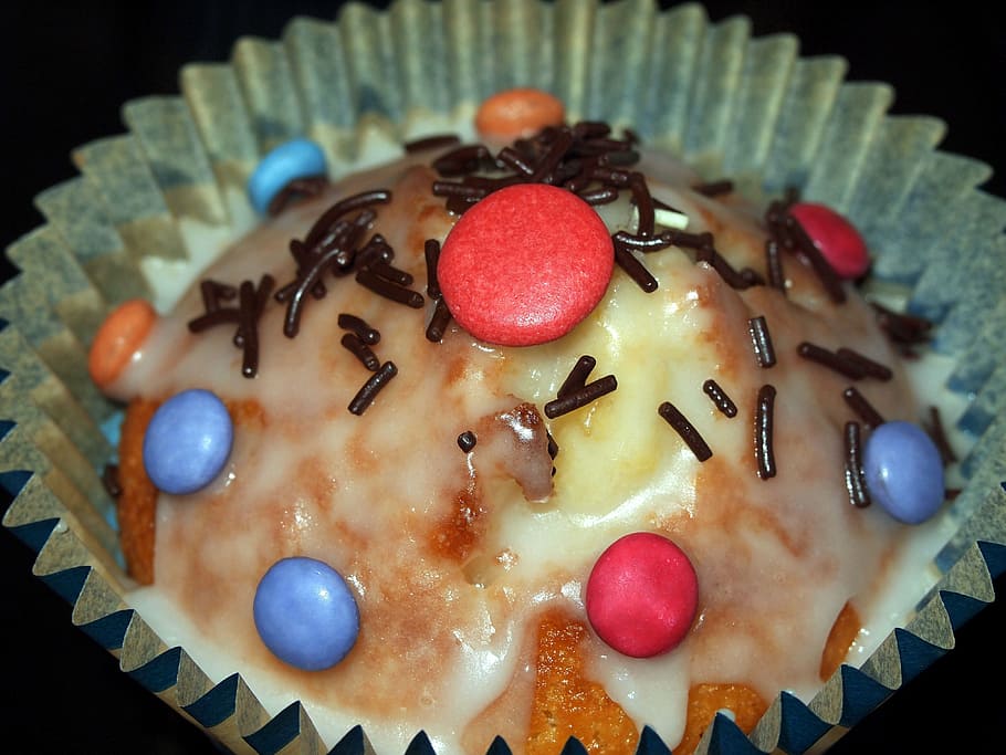 muffin, colors, candy, cake, food, food and drink, sweet food HD wallpaper