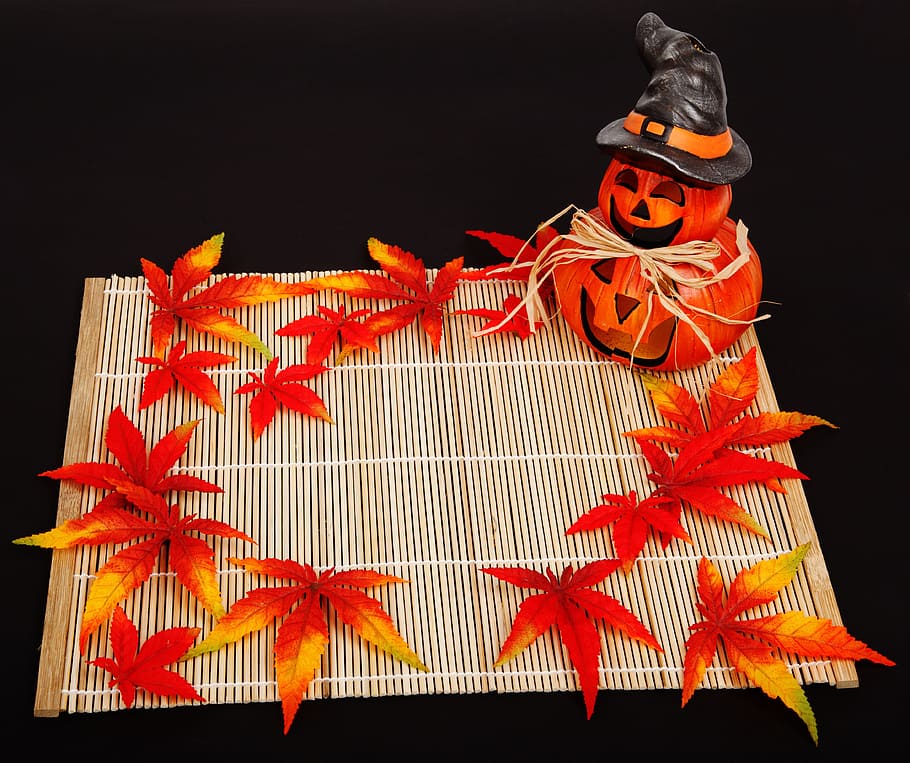 Pumpkin, Background, Dark, Color, autumn, decoration, fall HD wallpaper