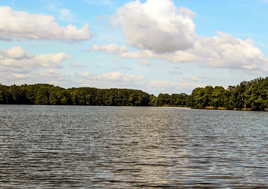 Pond, Water, Landscape, sky, nature, cloud - sky, lake, waterfront HD wallpaper