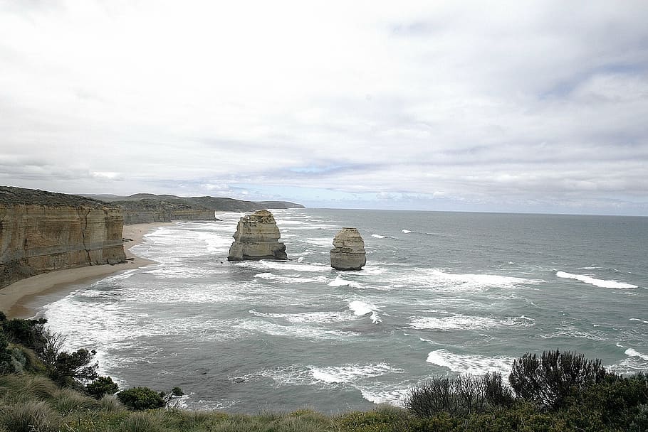 australia, twelve apostles, port campbell national park, sea