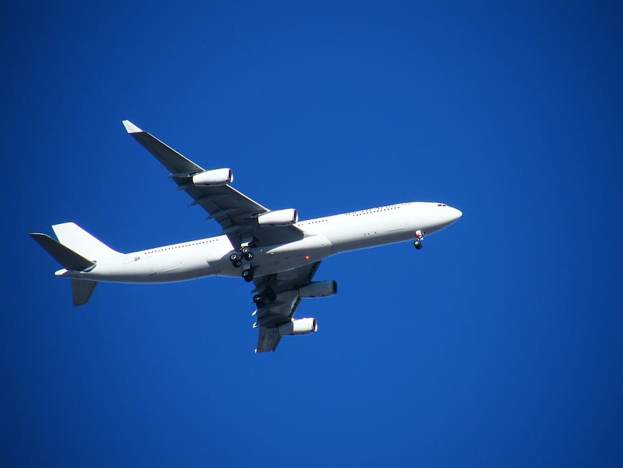 Jet, Plane, Flight, Aircraft, flying, blue, airplane, clear sky HD wallpaper