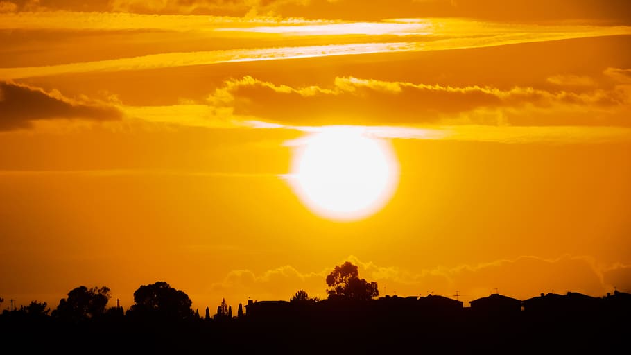 Sun, Sunset, Clouds, Nature, Light, sky, sunlight, evening HD wallpaper