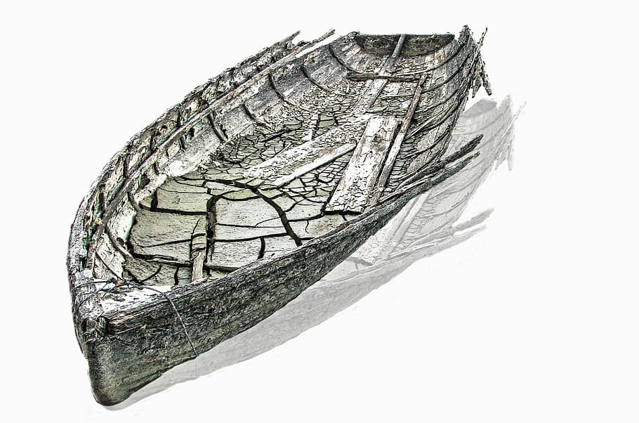 old, ship, boat, mud, broken, abandoned, sad, background, emotions HD wallpaper