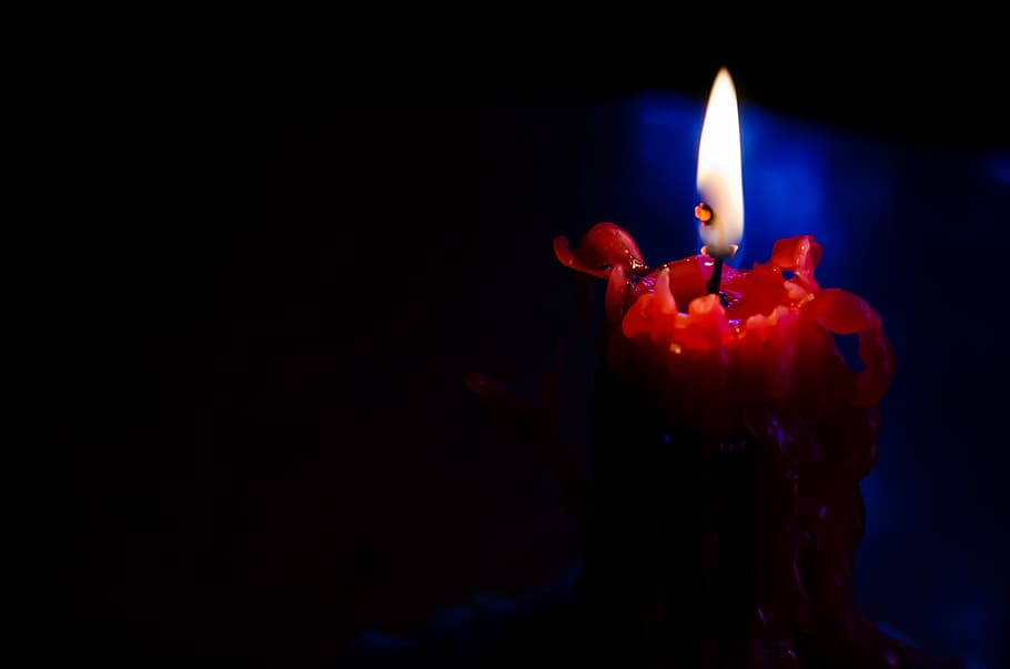 Candle, Fire, Dark, Romance, Romantic, peace, spirituality HD wallpaper