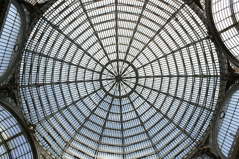 Ceiling, Architecture, Upwards, sky, italy, design, space, windows HD wallpaper