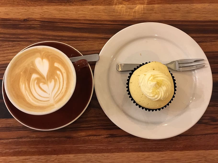 coffee, food, cream, food and drink, table, coffee - drink HD wallpaper