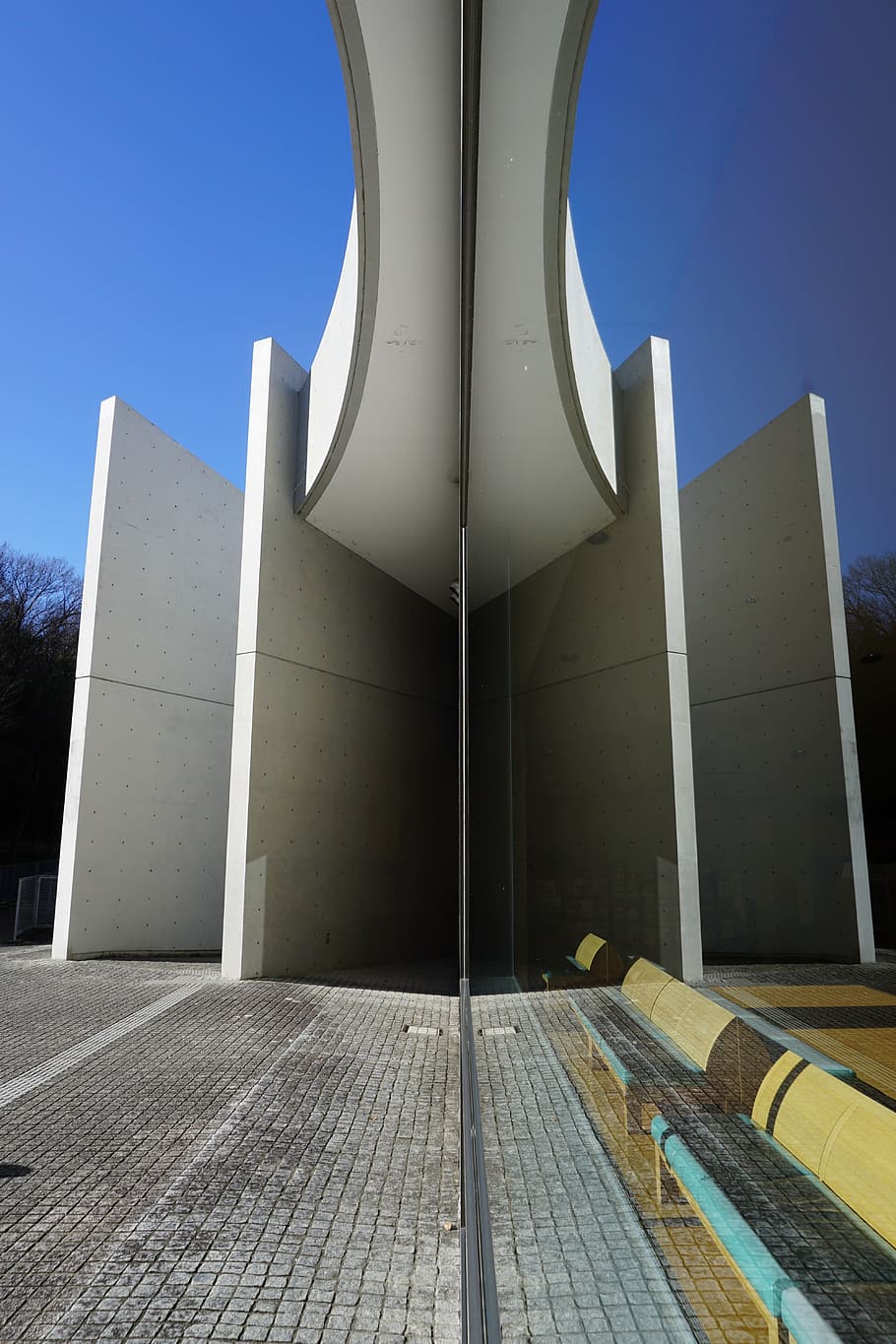 mirror, concrete, architecture, built structure, sky, building exterior HD wallpaper